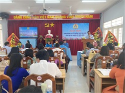 Liên đoàn Lao động huyện Hàm Thuận Bắc: Tổ chức Đại hội điểm CĐCS nhiệm kỳ 2023-2028